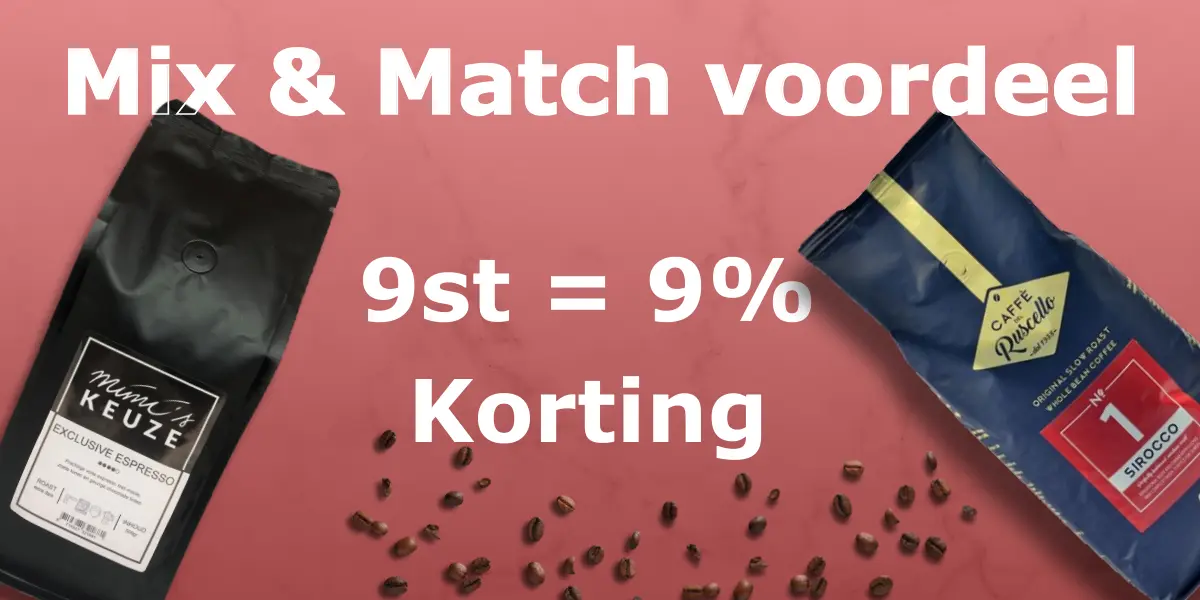 Mix en Match korting voordeel 9 stuks is 9% korting